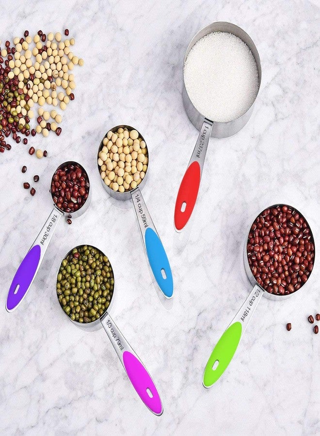 Wildone Measuring Cups and Magnetic Measuring Spoons Set, Wildone Stainless Steel 16 Piece Set, 8 Measuring Cups & 7 Double Sided Stackable Magnetic Measuring Spoons & 1 Leveler - Image 5